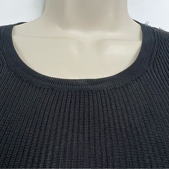 Madewell Micro-Rib Sweater Tee Black NWOT and NWT - Picture 5 of 13